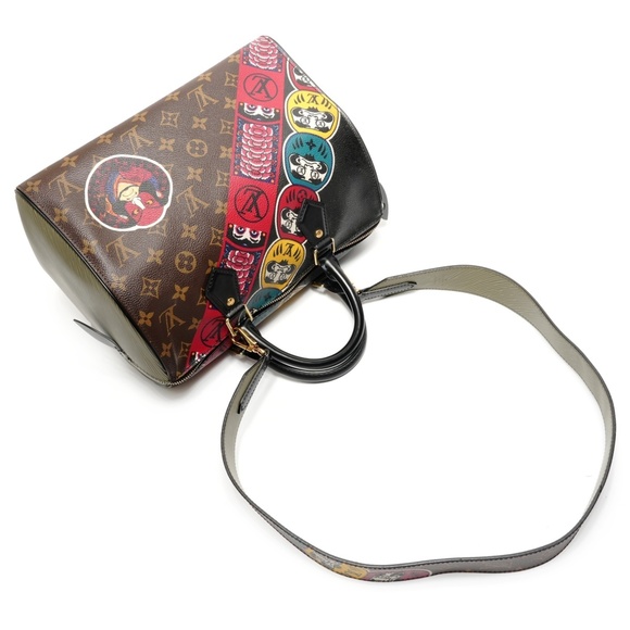 Louis Vuitton Yamamoto Kansai Monogram Epi Speedy 30 Boston Bag, Black, Kabuk... - Picture 8 of 14